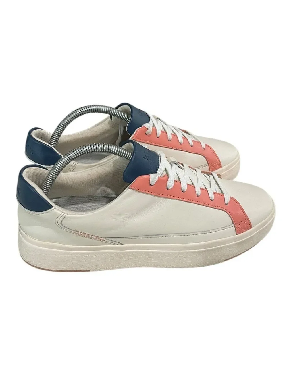 Kizik Vegas Hands Free Step In Sneakers Unisex SZ 10 Women 8.5 Men Coral Cream